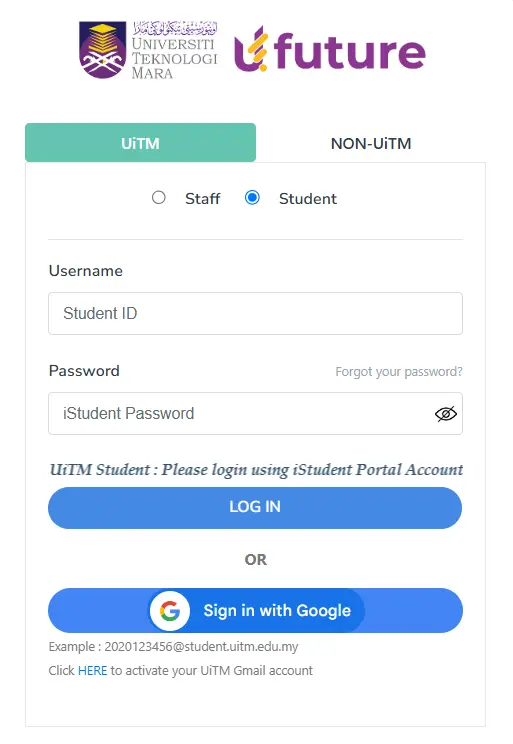Ufuture Student Login